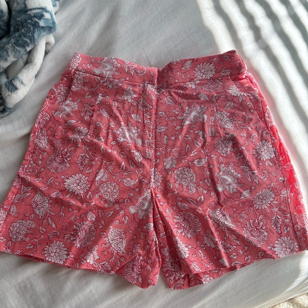 J Crew Pink Floral Shorts